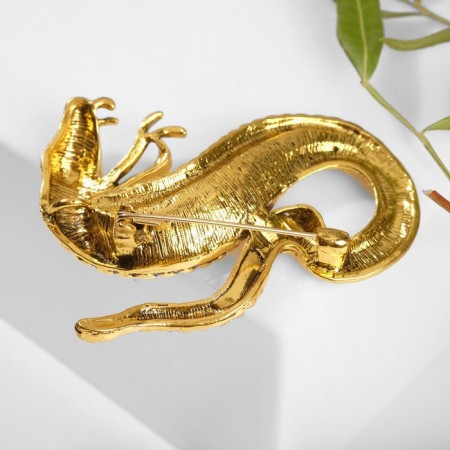 Brooch "Snake" Cobra, Color Gold-2