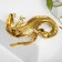 Brooch "Snake" Cobra, Color Gold