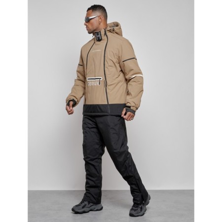 Ski costume male winter, size 48, beige color-1