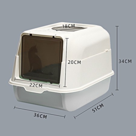 The toilet is closed with a folding top of 36 x 51 x 34 cm, gray-2