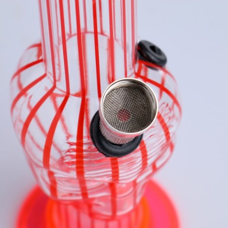 Bong smoking, h-35 cm, "stripes", acrylic, mix-1