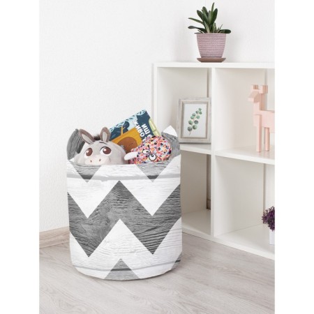 Basket for toys "Business zigzag, size 35x35 cm