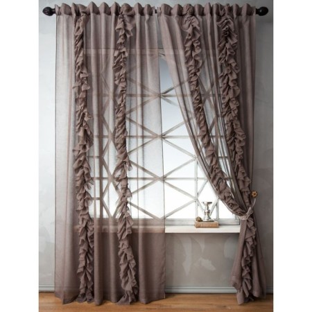 Set of curtains "Ivi", brown