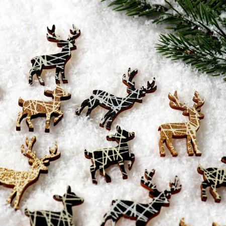 New Year's decor with “Deer” backlight 8 × 12.5 cm, set of 12 pcs.-1