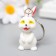 Plastic keychain "White Rabbit" MIX 2x2x4.2 cm