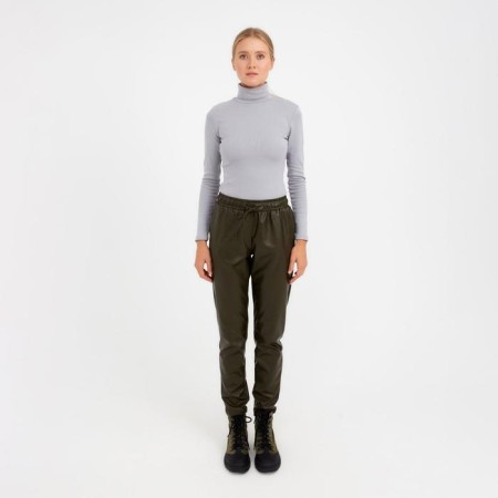 Women's turtleneck Minaku: Basic Line, gray color, size 42-4
