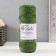 Knitting cord 100% polyester, width 3 mm 100m (olive)