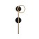 Lamp wall -mounted LED Ambrella Light, Linetech, FL5192, LED, 9 W, 675LUM, 3000K, Black Sand, Gold