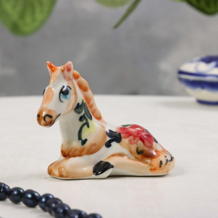 Souvenir "horse", gzhel, color, 6.5x8.5 cm-1