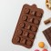 Form for chocolate of the share “circles, squares”, silicone, 21.5 × 10.4 × 1.5 cm, 15 cells, brown color