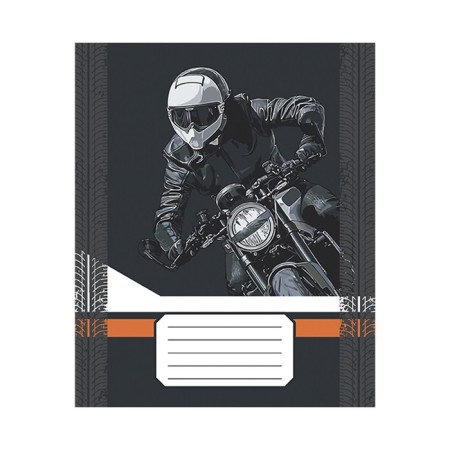 Notebook 24 sheets in the Racing line, cover coated cardboard, VD-LK, Block No. 2 (gray sheets), mix-2
