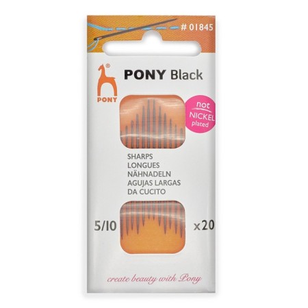 Manual needles Black Sharps, No. 5-10, Black, 20 pcs-2