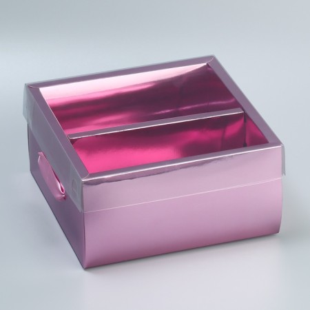 Gift folding box, packaging, "pink", 20 x 20 x 10 cm-2