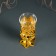 Climber Plastic, glass for 1 candle "openwork ball" glass on the leg gold 15x6x6 cm