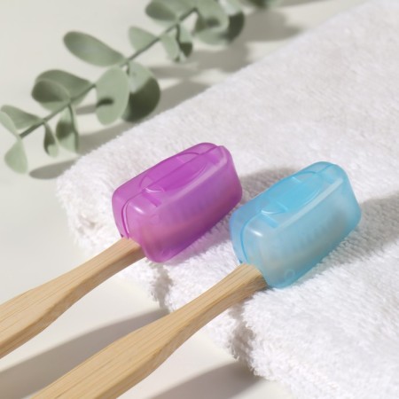 Cap - case for a toothbrush, 2 pcs, 3.8 × 2.2 × 1.8 cm, white color-2