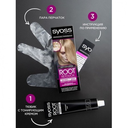 SYOSS ROOTOUCH tinting cream for hair, natural blond, 60 ml-2