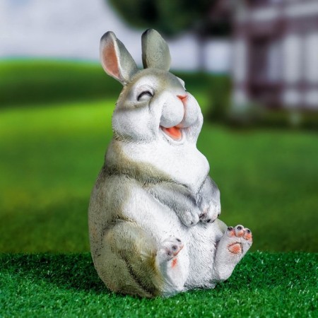 Garden Figure "Bunny-Laudon Big" Gray, 13x11x21cm