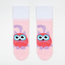 Noski children's terry, the color is light pink, size 11-12