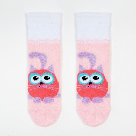Noski children's terry, the color is light pink, size 11-12