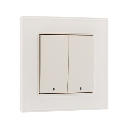 TOT GLOSSY GLASS, 10 A, 2 keys, backlight, hidden, glass, white-1