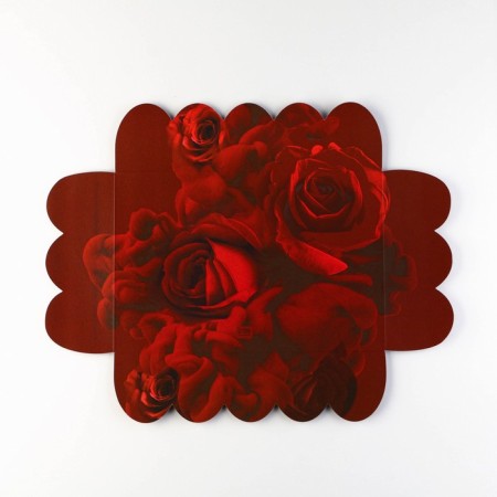 Cookie box, confectionery packaging with PVC lid, "roses", 20 x 30 x 8 cm-5