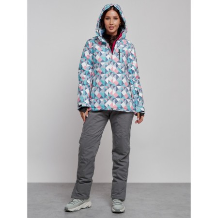 Ski costume female winter, size 46, color gray-4