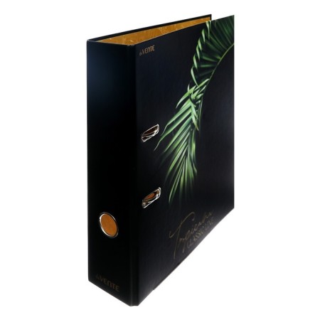 A4, 75 mm, Devente tropicana, laminated cardboard, black/green, collapsible.-1