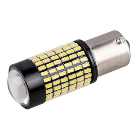 LED LED SkyWay S25 (P21W), 9-30 V, 144 SMD diode, BA15S, 1-end, white