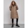 Coat insulated winter female, size 46, brown color