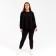 Female set (sweatshirt, pants) minku: Home Comfort Black color, rr 54