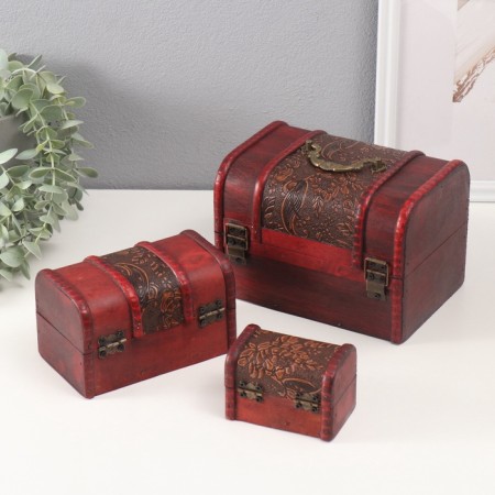 Boat Casket "Club" (set 3 pcs) 13x13.2x18 cm-2