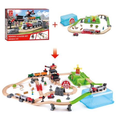 Game set of the railway "rural train"-2
