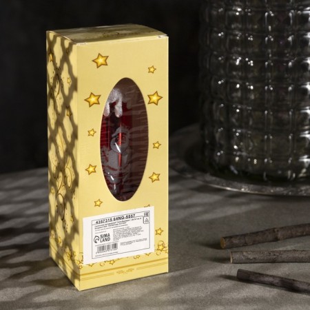 LED figure "Candle with Santa Claus" 7 × 20 × 7 cm, plastic, batteries AAAX2 (not in the kit), glow warm white-3