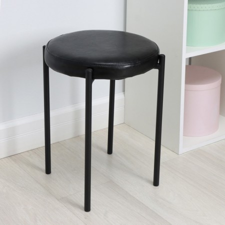 Stool with round seat nt4/b, load 150 kg, 38.5x45 cm, color black-5