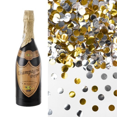 Pneumochlopushka bottle of champagne, circles foil, 40 cm