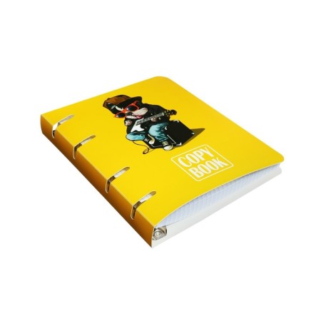 Notebook on A5 160 rings in Calligrata Coopybook Dog, plastic cover, offset block-3