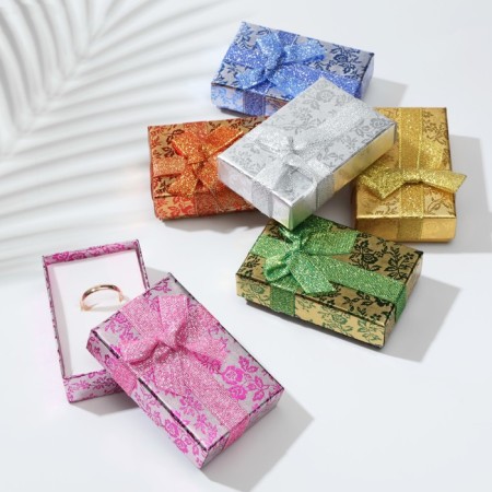 Gift box for earrings/pendant/ring "Shrilling rose", 5 × 8, color mix-1