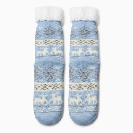 Women's socks with fur, blue color, size 36-40-2