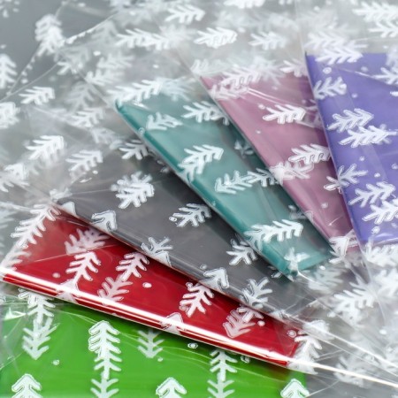 Gift package with a hard bottom "Christmas trees", 6 x 8 x 30 cm, New Year-4