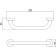 Bathroom handrail Savol S009-30, 300 mm, chrome