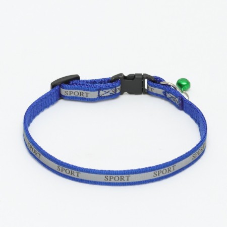 Collar "sport" with a reflective strip, 31 x 1 cm, blue-1