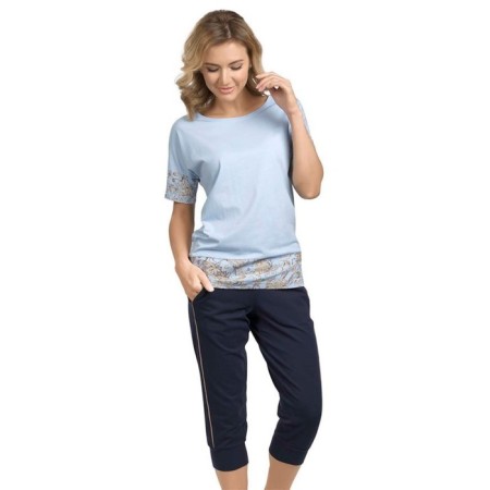 Female pajamas, size XS, blue color-1