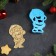 Santa Claus cookie, cutting, stamp, 10.2 × 7.3 cm, color mix