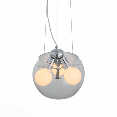 Suspension lamp ST LUCE. SL512.103.03. Uvo. 3x60 watts, E27 Globe, 30x30x20 cm, chromium color