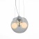 Suspension lamp ST LUCE. SL512.103.03. Uvo. 3x60 watts, E27 Globe, 30x30x20 cm, chromium color