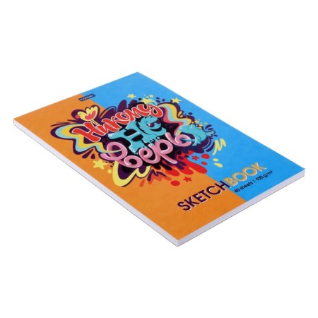 A5 sketchbook, 40 sheets, gluing, “harmful advice”, cover covered paper, hard substrate, block 100 g/m²-2