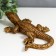 Souvenir Polystone "Golden Lizard with Geometric Patterns" 5.5x15.5x22 cm