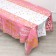 Great tablecloth, 137 × 183 cm, pink color