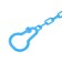 Holder for the nipple - dummy "Happy Baby", on the chain, blue color