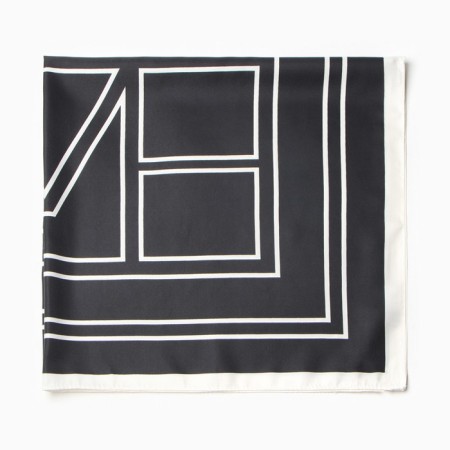 Women's scarf minku 70*70 cm, black-2